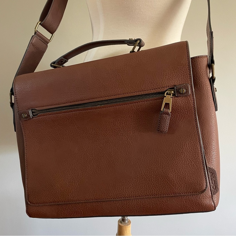 Brown Shoulder Briefcase NWOT - Picture 2 of 13